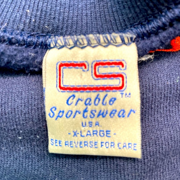 Vintage 80s Chicago Bears Football Blue Sweatshirt X Large CRABLE SPORTSWEAR USA - Picture 5 of 7